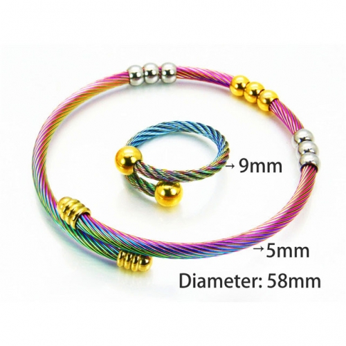 BaiChuan Wholesale Jewelry Steel Cable Bangles NO.#BC38S0231HLR