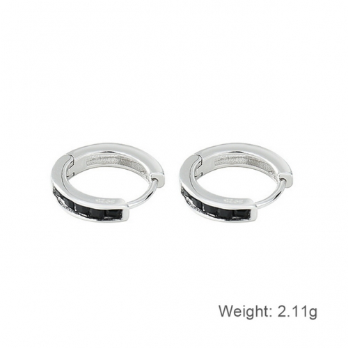 S925 Silver Earrings Ladies Fashion Earrings Diamond Polished Earrings