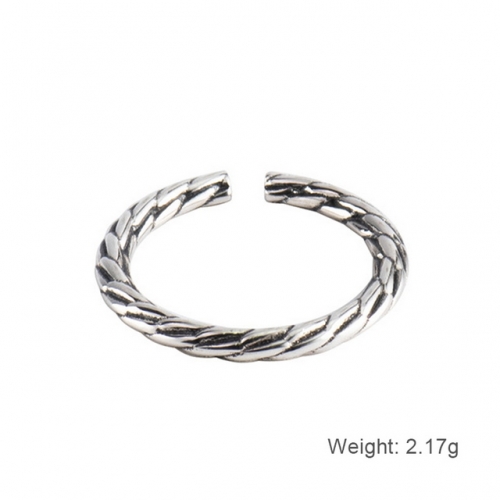 S925 Sterling Silver Ring Geometry Finger Open Ring Silver Jewelry Wholesale