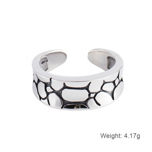 S925 Sterling Silver Ring Ladies Retro Ring Turtle Crack Road Open Ring Silver Jewelry Wholesale