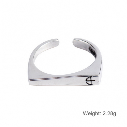 925 Sterling Silver Ring Retro Fashion Ring Opening Adjustable Ring
