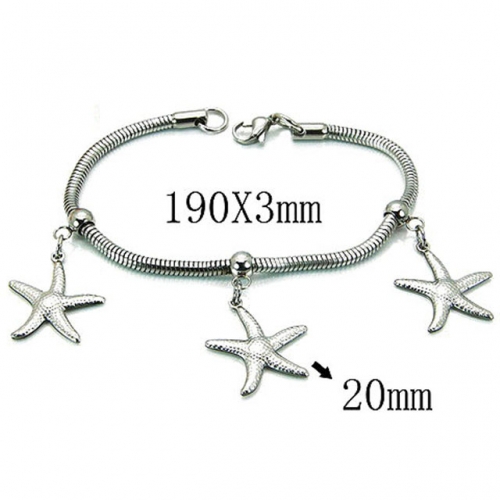 Wholesale Stainless Steel 316L 	PDRA Style Bracelets NO.#BC39B0408NLS
