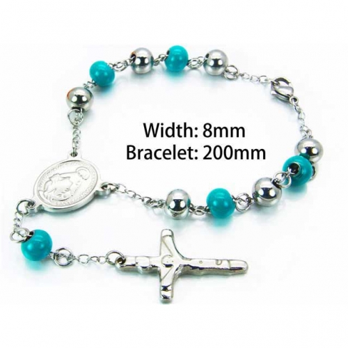 Wholesale Stainless Steel 316L Religion Bracelet NO.#BC76B0524ME