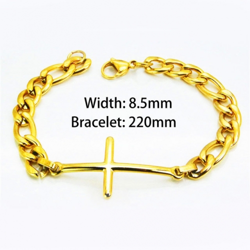 Wholesale Stainless Steel 316L Religion Bracelet NO.#BC55B0676OQ
