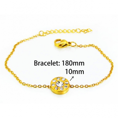 Wholesale Stainless Steel 316L Crystal or Zircon Bracelets NO.#BC25B0519KL