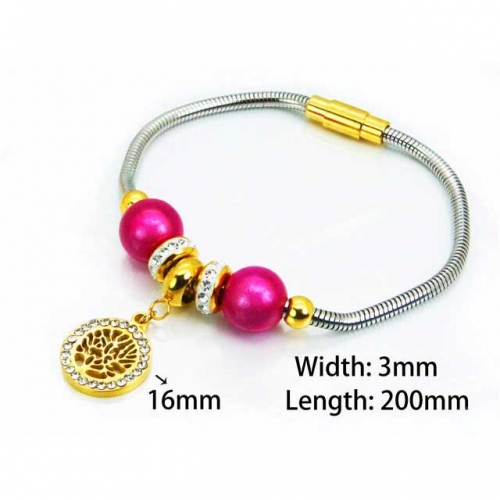 Wholesale Stainless Steel 316L 	PDRA Style Bracelets NO.#BC12B0374HKS