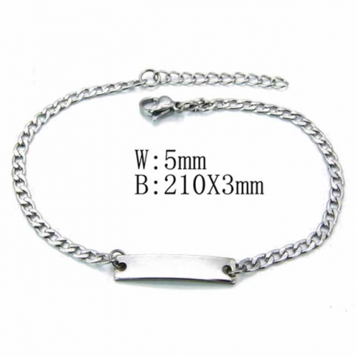 Wholesale Stainless Steel 316L ID Bracelets NO.#BC70B0367JZ