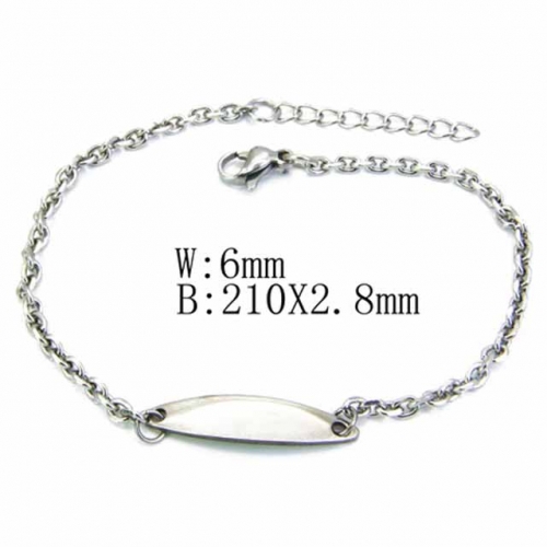 Wholesale Stainless Steel 316L ID Bracelets NO.#BC70B0379JZ