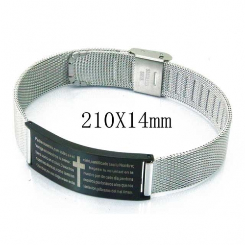 Wholesale Stainless Steel 316L Religion Bracelet NO.#BC23B0233HKE