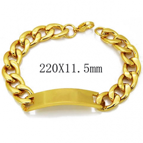 Wholesale Stainless Steel 316L ID Bracelets NO.#BC55B0092O0