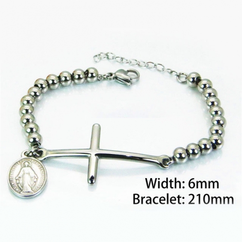 Wholesale Stainless Steel 316L Religion Bracelet NO.#BC55B0565MW