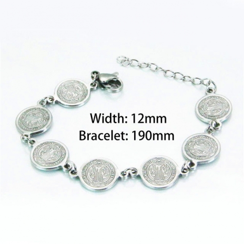 Wholesale Stainless Steel 316L Religion Bracelet NO.#BC55B0553NW