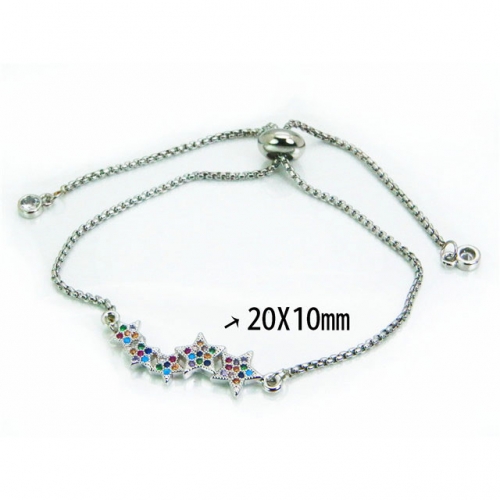 Wholesale Stainless Steel 316L Crystal or Zircon Bracelets NO.#BC37B0022HIV