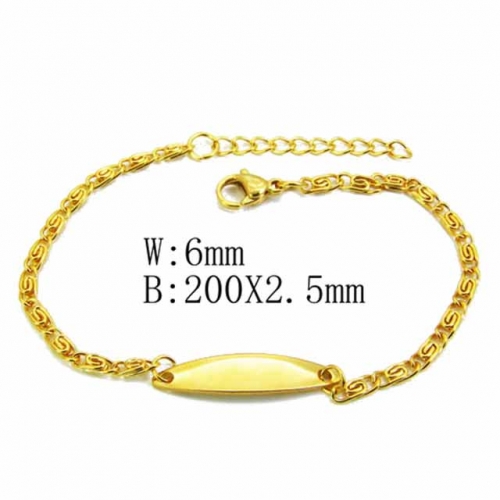 Wholesale Stainless Steel 316L ID Bracelets NO.#BC70B0384KZ