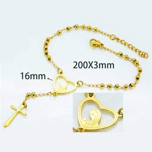 Wholesale Stainless Steel 316L Religion Bracelet NO.#BC76B1460KL