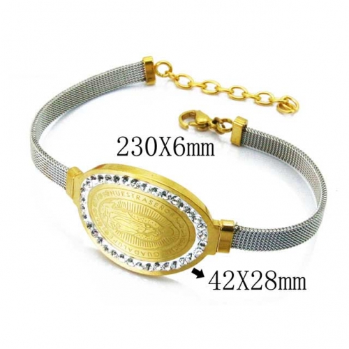 Wholesale Stainless Steel 316L Religion Bracelet NO.#BC12B0414HHA