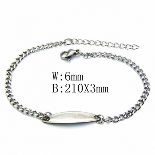 Wholesale Stainless Steel 316L ID Bracelets NO.#BC70B0377JZ