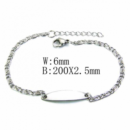 Wholesale Stainless Steel 316L ID Bracelets NO.#BC70B0383JZ