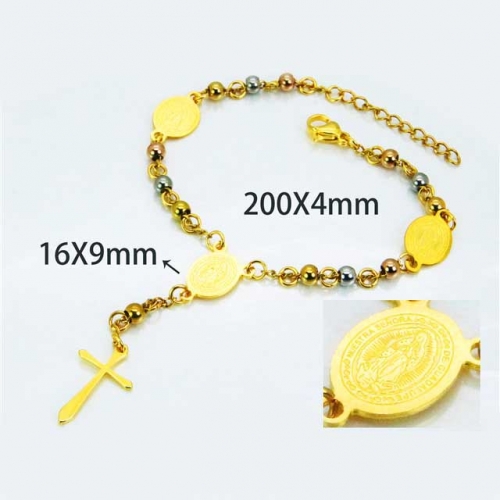 Wholesale Stainless Steel 316L Religion Bracelet NO.#BC76B1473LJ