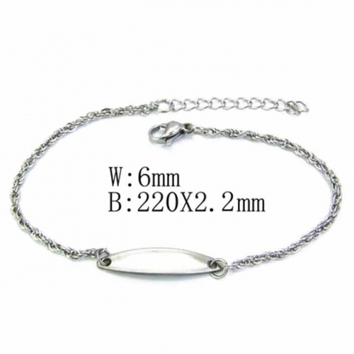 Wholesale Stainless Steel 316L ID Bracelets NO.#BC70B0381JZ