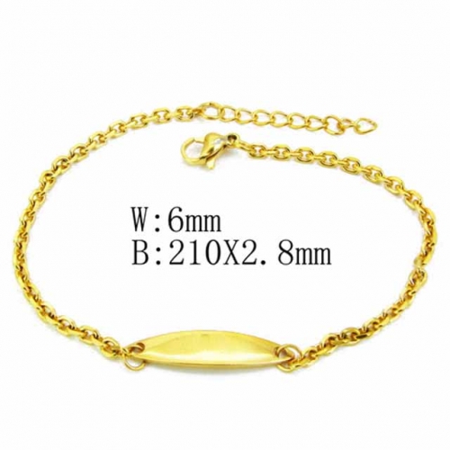 Wholesale Stainless Steel 316L ID Bracelets NO.#BC70B0380KZ