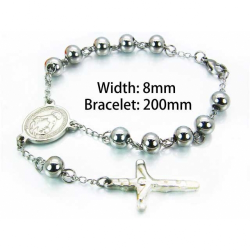 Wholesale Stainless Steel 316L Religion Bracelet NO.#BC76B0527MW