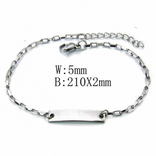 Wholesale Stainless Steel 316L ID Bracelets NO.#BC70B0369JZ