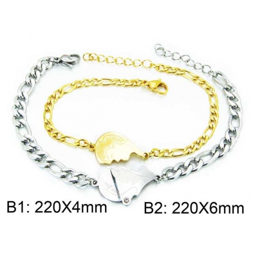 Wholesale Stainless Steel 316L Bracelet NO.#BC12B0406PE