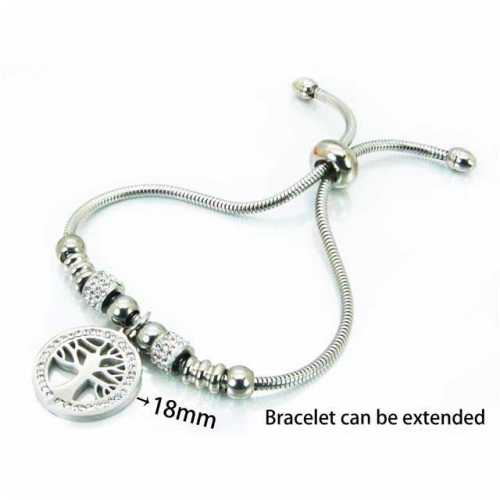 Wholesale Stainless Steel 316L 	PDRA Style Bracelets NO.#BC12B0385HHE