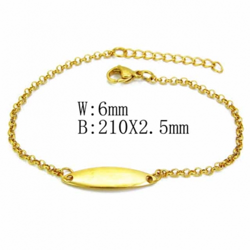 Wholesale Stainless Steel 316L ID Bracelets NO.#BC70B0376KZ