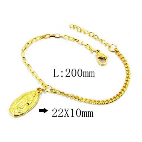 Wholesale Stainless Steel 316L Religion Bracelet NO.#BC06B1091OT