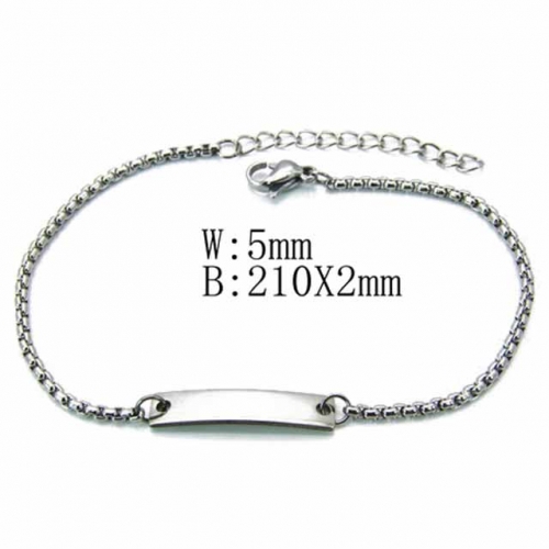 Wholesale Stainless Steel 316L ID Bracelets NO.#BC70B0373JZ