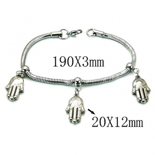 Wholesale Stainless Steel 316L 	PDRA Style Bracelets NO.#BC39B0396NLG
