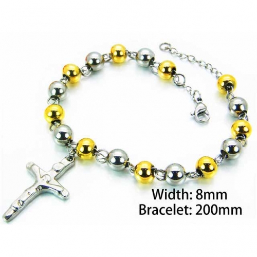 Wholesale Stainless Steel 316L Religion Bracelet NO.#BC76B0519MG