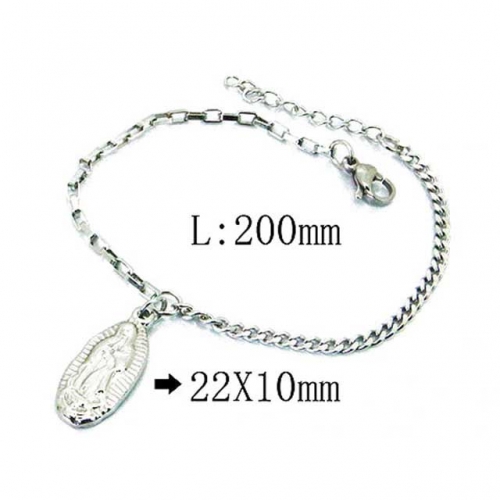 Wholesale Stainless Steel 316L Religion Bracelet NO.#BC06B1090MD