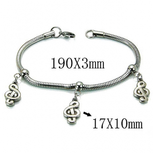 Wholesale Stainless Steel 316L 	PDRA Style Bracelets NO.#BC39B0405NLZ