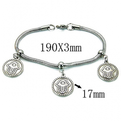Wholesale Stainless Steel 316L 	PDRA Style Bracelets NO.#BC39B0393NLZ