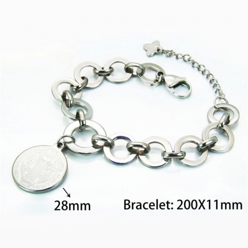 Wholesale Stainless Steel 316L Religion Bracelet NO.#BC55B0514MZ