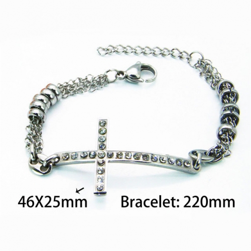 Wholesale Stainless Steel 316L Religion Bracelet NO.#BC55B0155MS