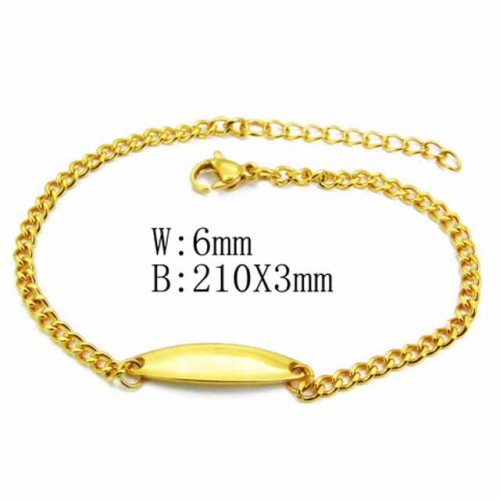 Wholesale Stainless Steel 316L ID Bracelets NO.#BC70B0378KZ