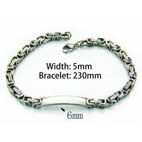 Wholesale Stainless Steel 316L ID Bracelets NO.#BC54B0107MX