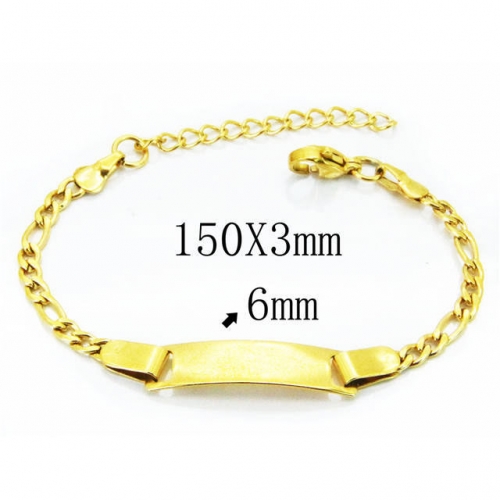 Wholesale Stainless Steel 316L ID Bracelets NO.#BC40B0204KD