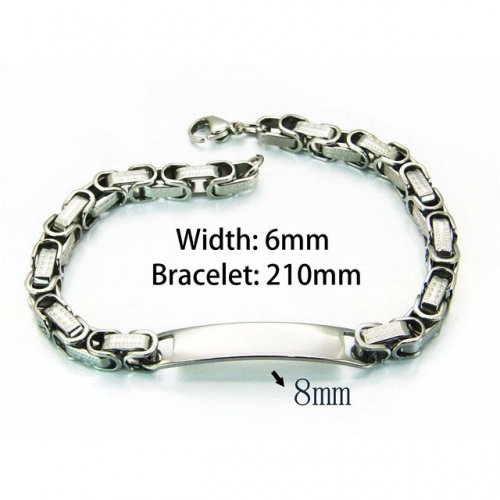 Wholesale Stainless Steel 316L ID Bracelets NO.#BC54B0112MLA