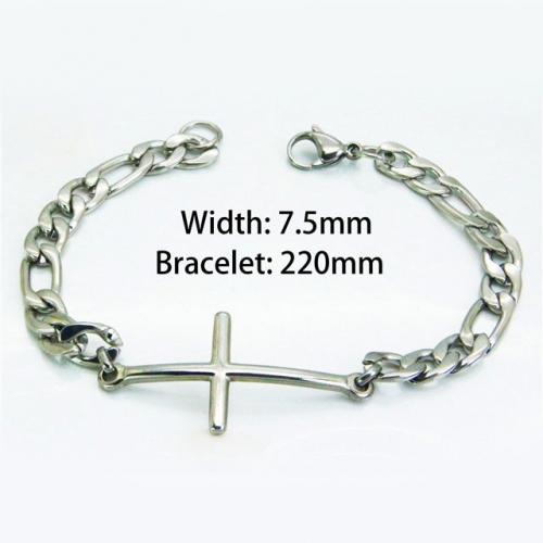 Wholesale Stainless Steel 316L Religion Bracelet NO.#BC55B0674MQ