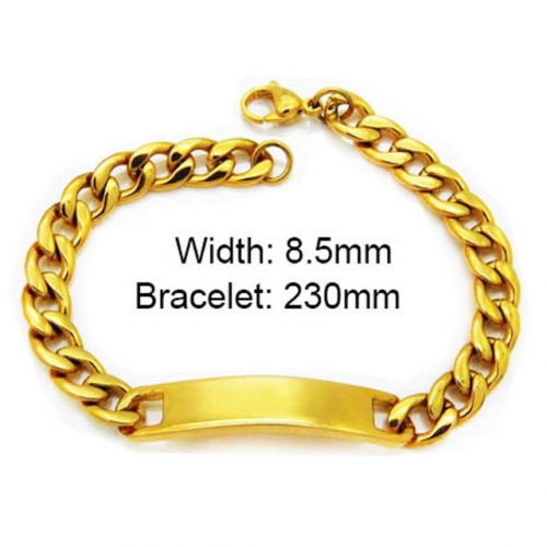 Wholesale Stainless Steel 316L ID Bracelets NO.#BC55B0026H00