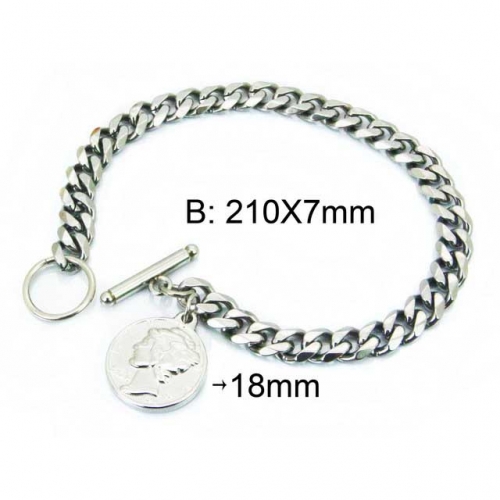 Wholesale Stainless Steel 316L Religion Bracelet NO.#BC06B1010NQ