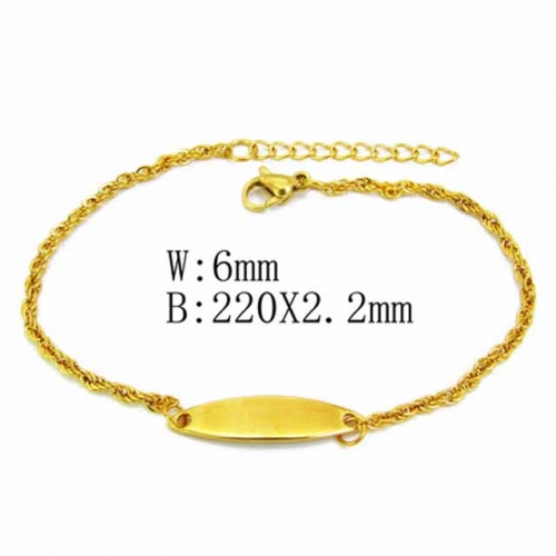 Wholesale Stainless Steel 316L ID Bracelets NO.#BC70B0382KZ