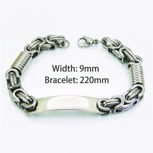 Wholesale Stainless Steel 316L ID Bracelets NO.#BC55B0613NQ