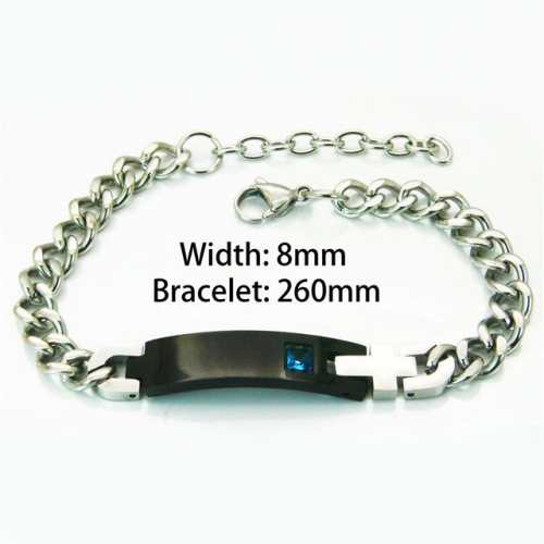 Wholesale Stainless Steel 316L ID Bracelets NO.#BC55B0546NW