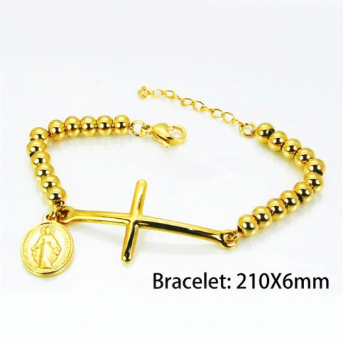 Wholesale Stainless Steel 316L Religion Bracelet NO.#BC55B0552NQ